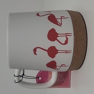 Think Pink Flamingo Mug with Cork Bottom